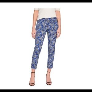 Banana Republic Sloan blue paisley ankle pant